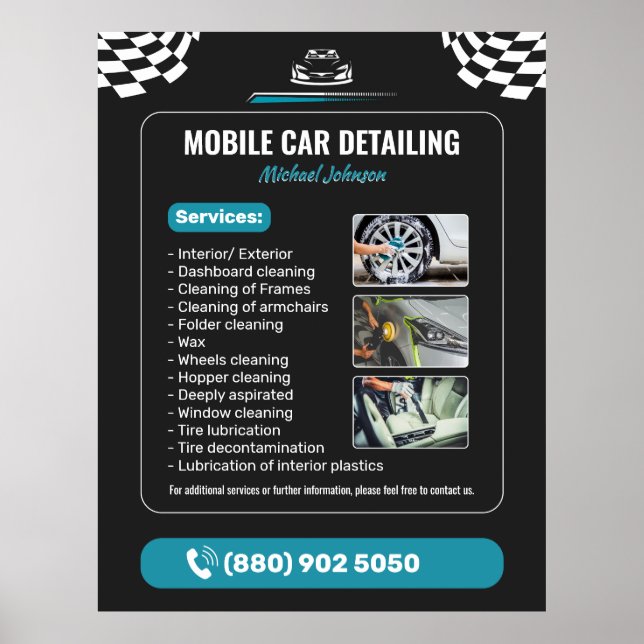 Poster Car Wash Auto Detailing (Frente)