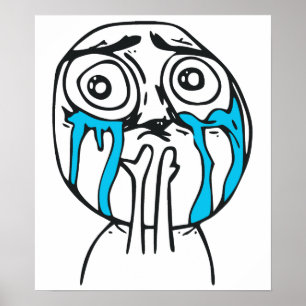 Póster Cara bonito Meme da raiva da sobrecarga do