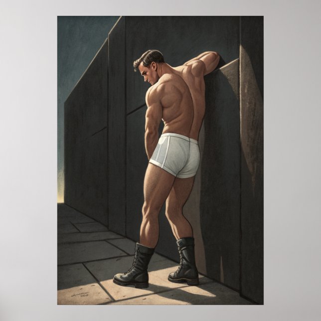 Poster Cara cinematográfica na parede (Frente)