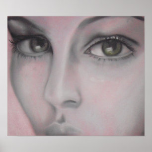 Póster Cara colhida carvão vegetal