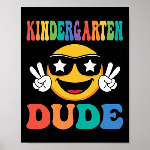 Poster Cara da Pré-Escola no Primeiro Dia de Aula Menino