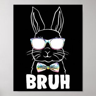 Poster Cara de Coelho Bunny Divertido Dia de Páscoa Gles 