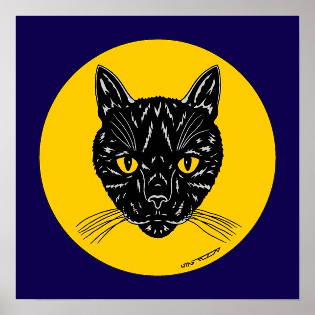Poster Cara de Gato Preto (Frente)
