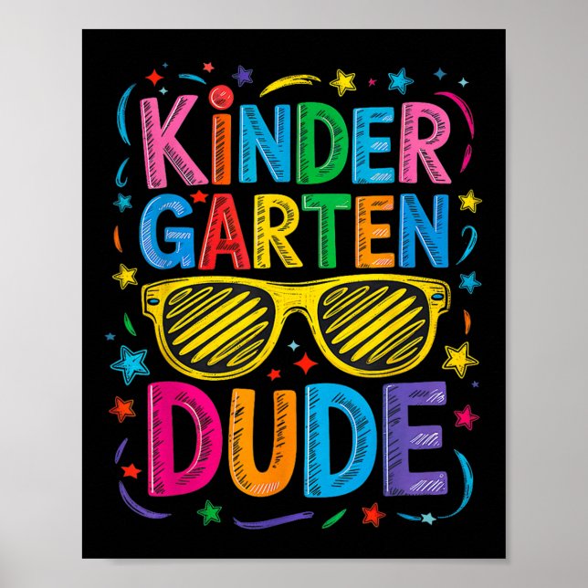 Poster Cara de Jardim de Infância Engraçado Primeiro Dia  (Frente)