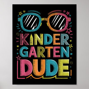 Poster Cara de Jardim de Infância Engraçado Primeiro Dia