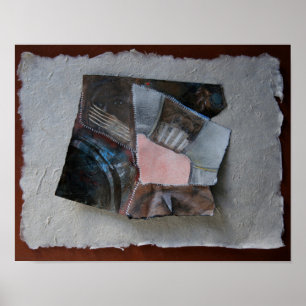 Póster Cara de mulher, arranhões, lágrimas Colagem - Post