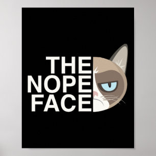 Poster Cara De Nope - Piada De Gato Engraçado E Preguiços