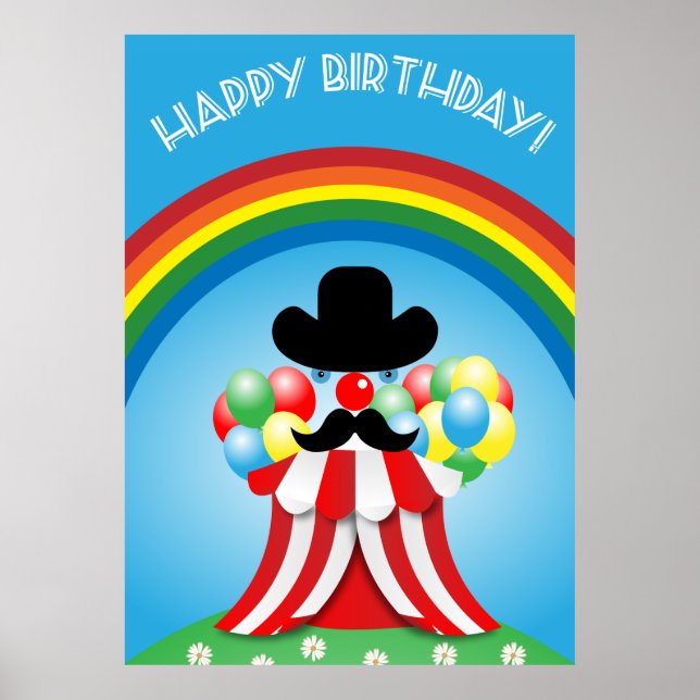 Poster Cara de palhaço engraçado (Frente)