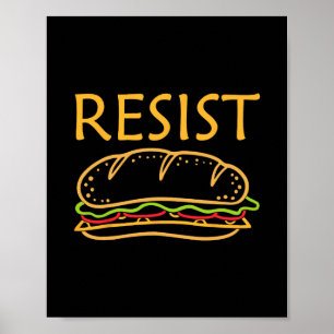 Poster Cara de Sanduíche Dc Resista ao Lançador de Sanduí