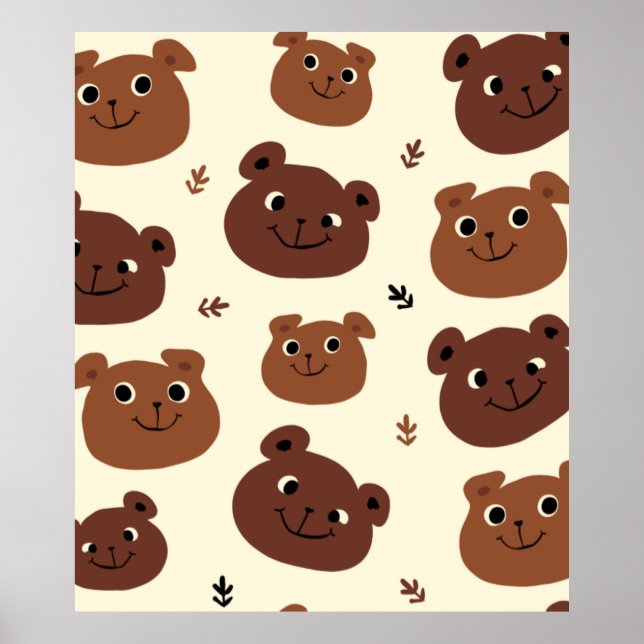Poster Cara de urso engraçado (Frente)