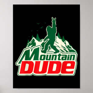 Poster Cara do montanhismo divertido gráfico de caminhada