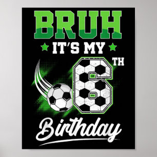 Poster Cara é meu 6º aniversário garoto fã de esportes 6