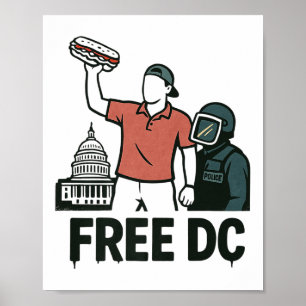 Poster Cara Em Sanduíche Do Dc Premium Isento De Cara Em