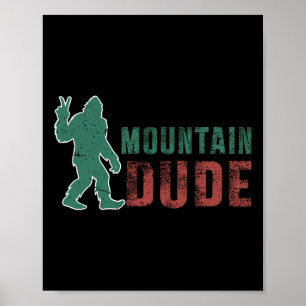Poster Cara Montanhista Divertido Pé Grande Sasquatch Roc