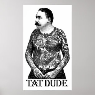 Póster Cara Tatuada