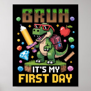 Poster Caraça É Meu Primeiro Dia Camiseta Divertida de Di