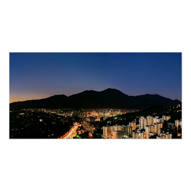Póster Caracas de noche (Frente)