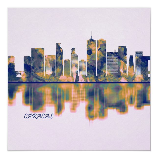 Póster Caracas Skyline (Frente)