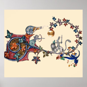 Poster Caracóis BESTIAIS MEDIEVES, Coelho Assassino, Leão