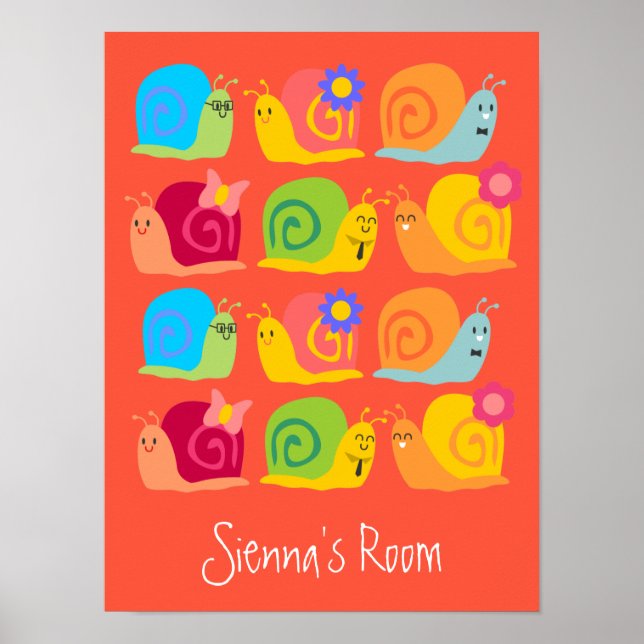 Poster Caracóis felizes e caracóis (Frente)