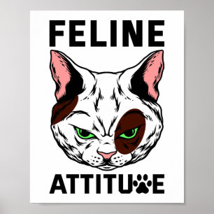 Poster Caractere de Pet de Mood Cat Felino