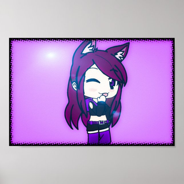 Poster Caractere de vida útil do gatcha bonito (Frente)