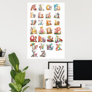 Poster Caracteres alfabéticos