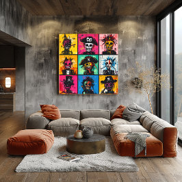 Poster Caracteres de Pirata de grafite na Rua Vibrante e