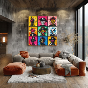 Poster Caracteres de Pirata de grafite na Rua Vibrante e 