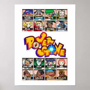 Poster Caracteres Power Stone
