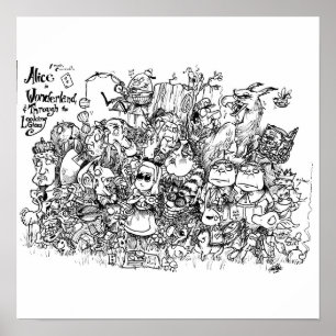 Poster Caracteres Wonderland