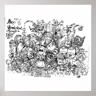 Poster Caracteres Wonderland