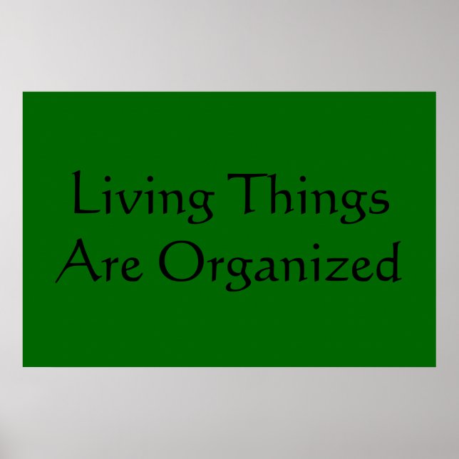 Póster Características de vida (Frente)