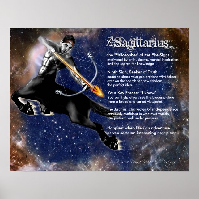 Poster Características do Sagitário (Frente)
