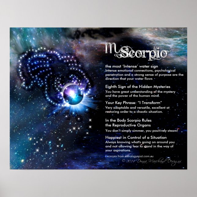 Poster Características do Scorpio (Frente)
