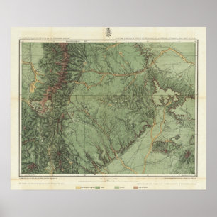 Póster Características econômicas de Colorado e de New