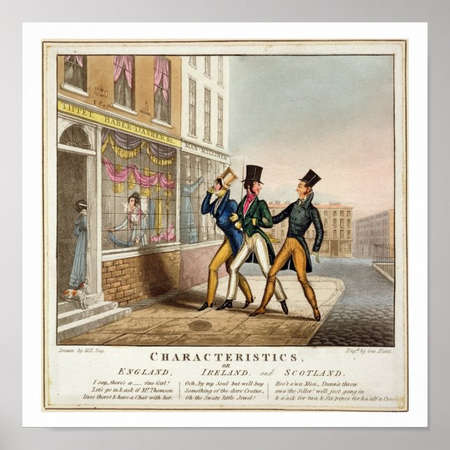 Póster Características - Inglaterra, Irlanda e Escócia, e (Frente)