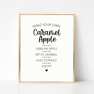 Poster Caramel Apple Bar Sinal