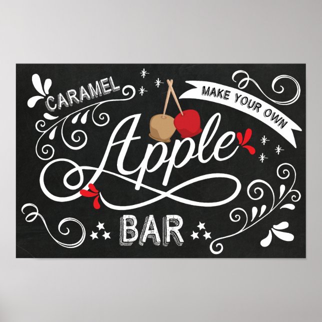 Poster Caramel Apple Bar - Sinal de Evento (Frente)