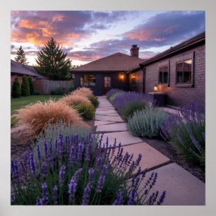 Poster Caramel Lavanda Purple House Yard