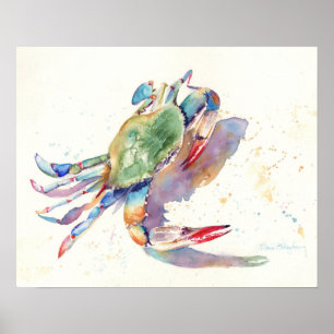Poster Caranguejo Aquarela