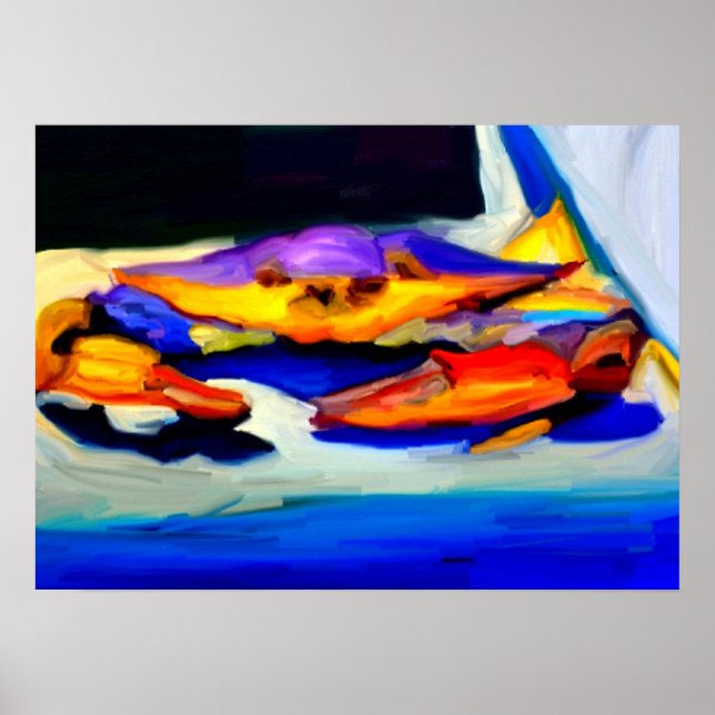 Poster Caranguejo Azul da Louisiana (Frente)