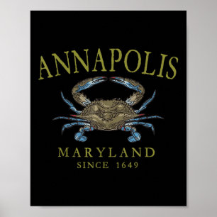 Poster Caranguejo Azul de Annapolis Maryland Desde 1949 O