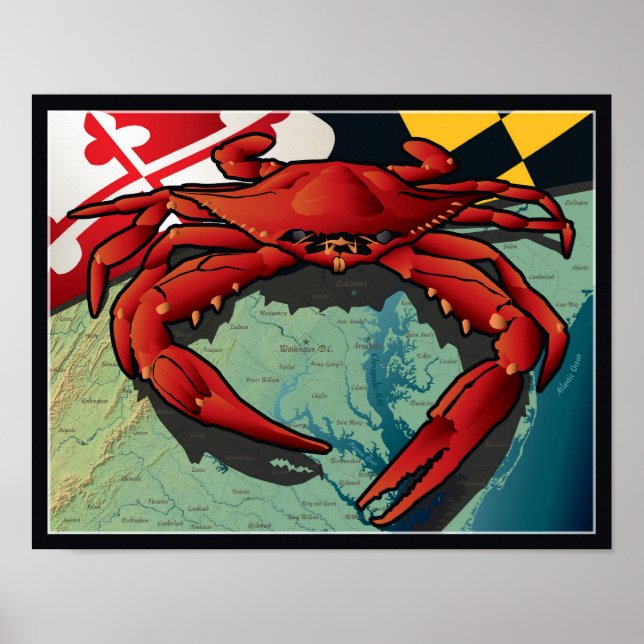 Póster Caranguejo Cidadão de Maryland (Frente)