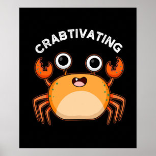 Poster Caranguejo Engraçado Crabitante Escuro BG