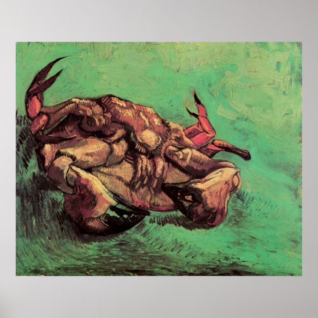 Póster Caranguejo nas costas de Vincent van Gogh (Frente)