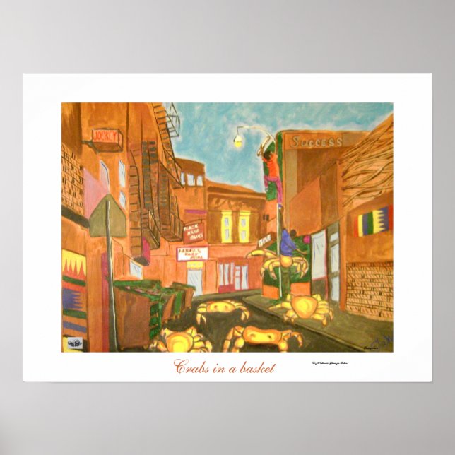 Poster Caranguejos em uma cesta (Frente)