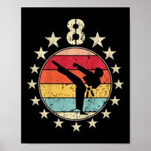 Poster Caratê de oitavo e oitavo anos, menino de aniversá