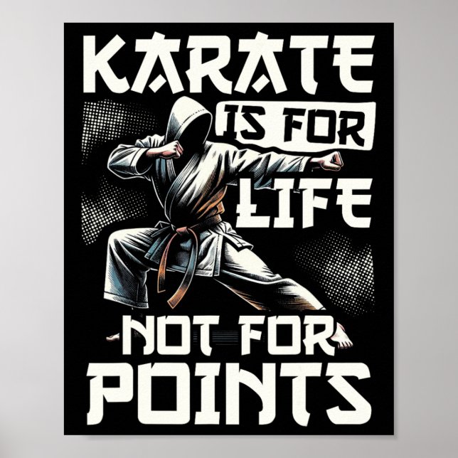 Poster Caratê Engraçado Para Homens Judô - Karate É Para  (Frente)