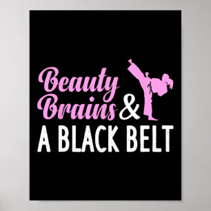 Poster Caratê Engraçado Para Mulheres Garota Taekwondo Ar